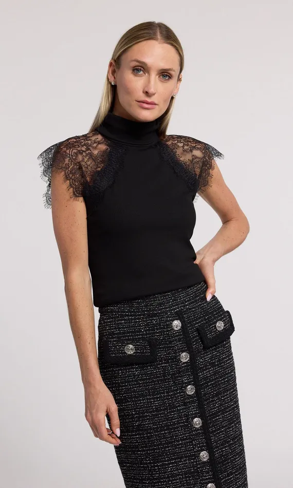 Generation Love Clothing Tops Jessenia Lace Combo Top Black 8211 Women
