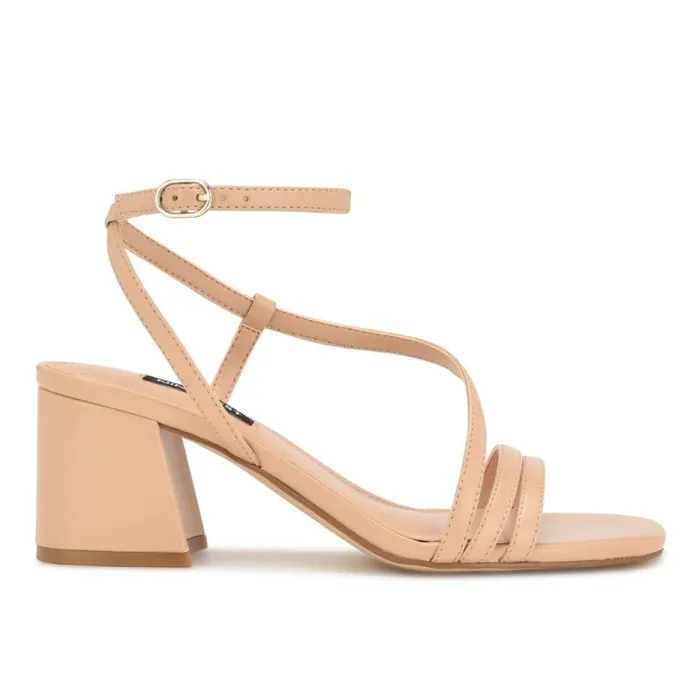 Georga Block Heel Sandals Warm Blush Women Nine West Sandals