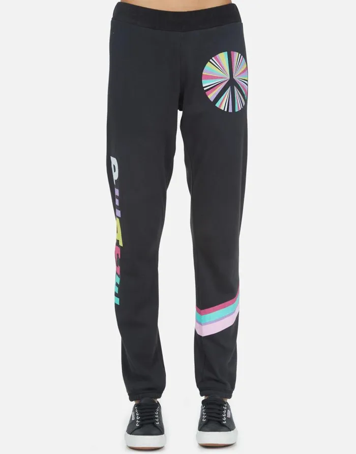 Gia Rainbow Ray Peace Onyx Women Lauren Moshi Long Sweatpants