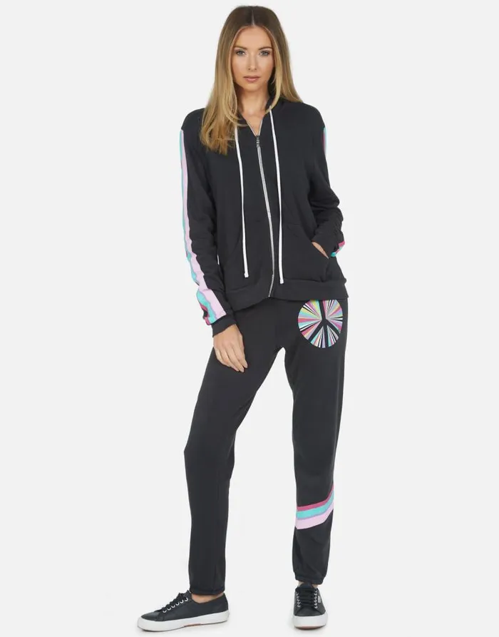 Gia Rainbow Ray Peace Onyx Women Lauren Moshi Long Sweatpants