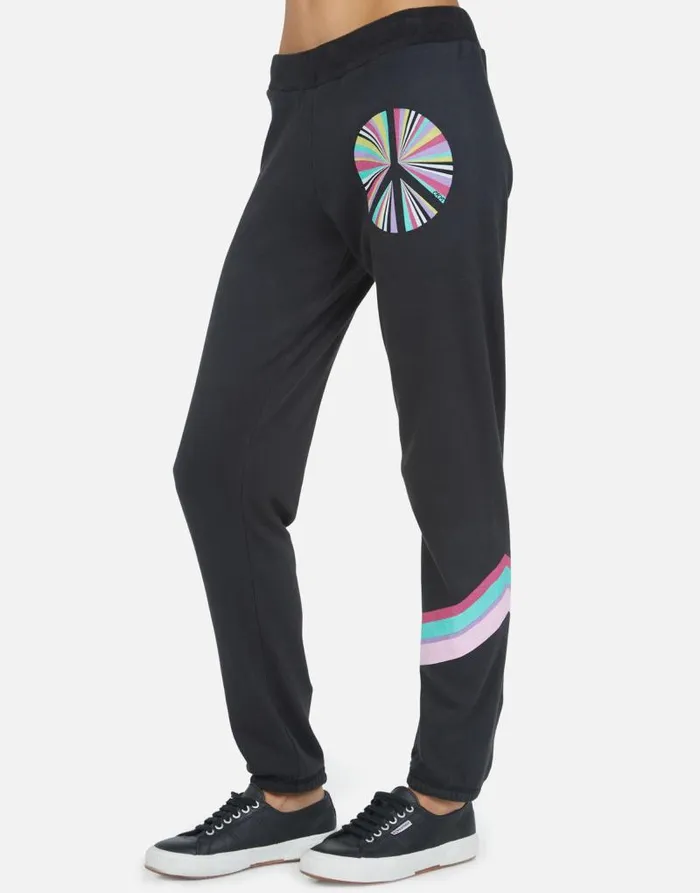 Gia Rainbow Ray Peace Onyx Women Lauren Moshi Long Sweatpants