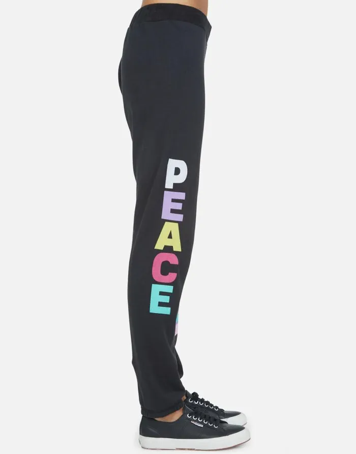 Gia Rainbow Ray Peace Onyx Women Lauren Moshi Long Sweatpants
