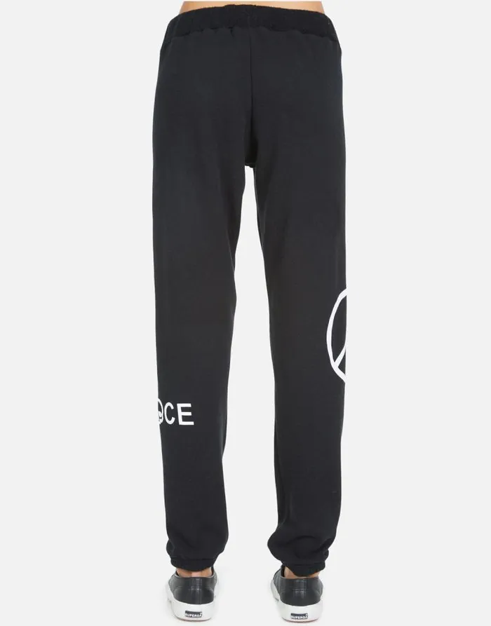 Gia Skull Peace Hand Black Women Lauren Moshi Long Sweatpants