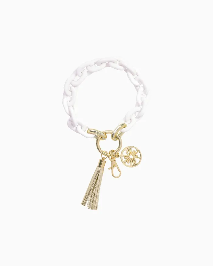 Gifts For Mom Home and Gifts Lilly Pulitzer Key Chain Bangle Resort White
