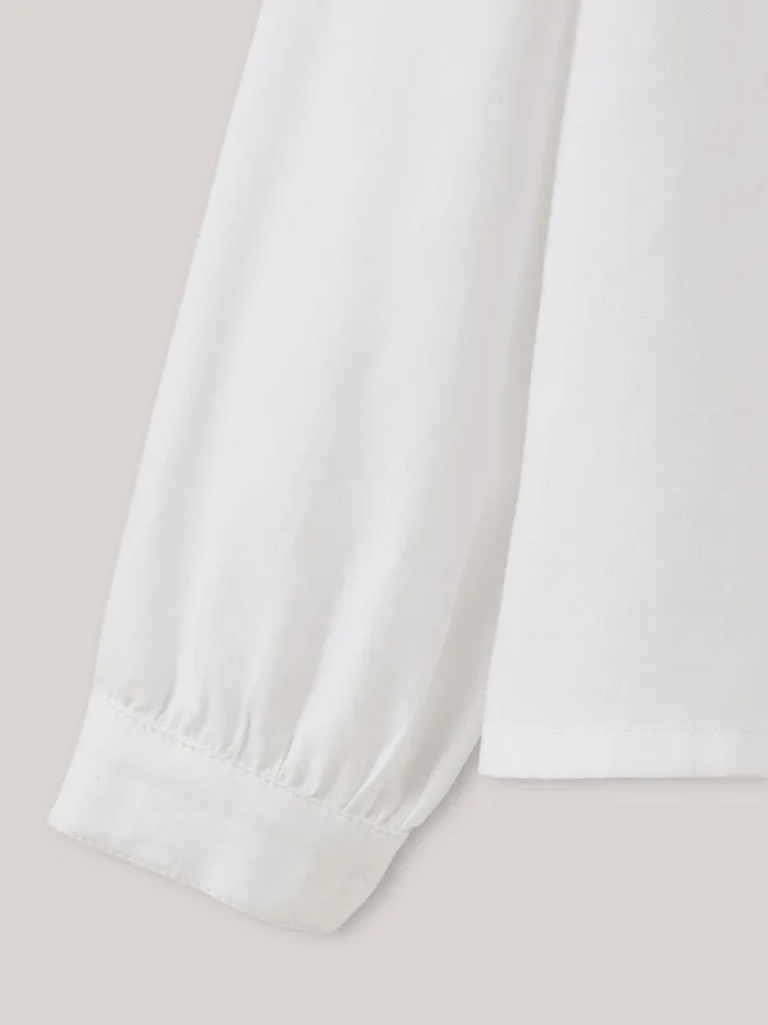 Girls Clothing Cyrillus Oxford Shirt Blanc Girls Clothing Cyrillus Oxford Shirt Blanc