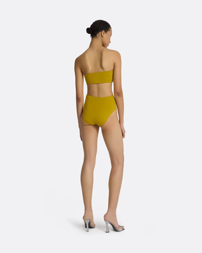 Gisellea Chartreuse Bikini Bottom Chartreuse Swimwear Safiyaa Women