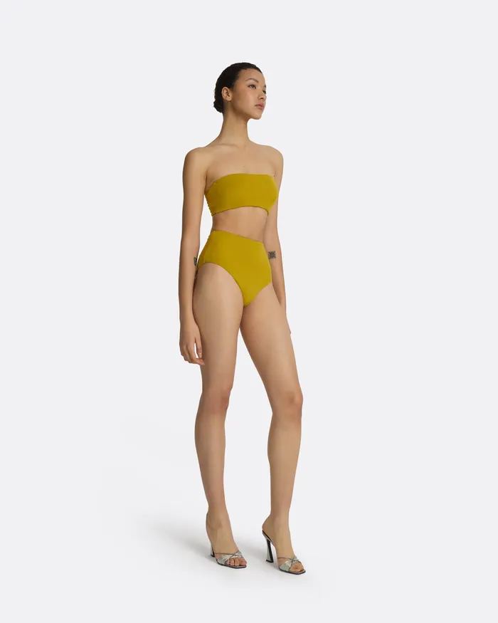 Gisellea Chartreuse Bikini Bottom Chartreuse Swimwear Safiyaa Women
