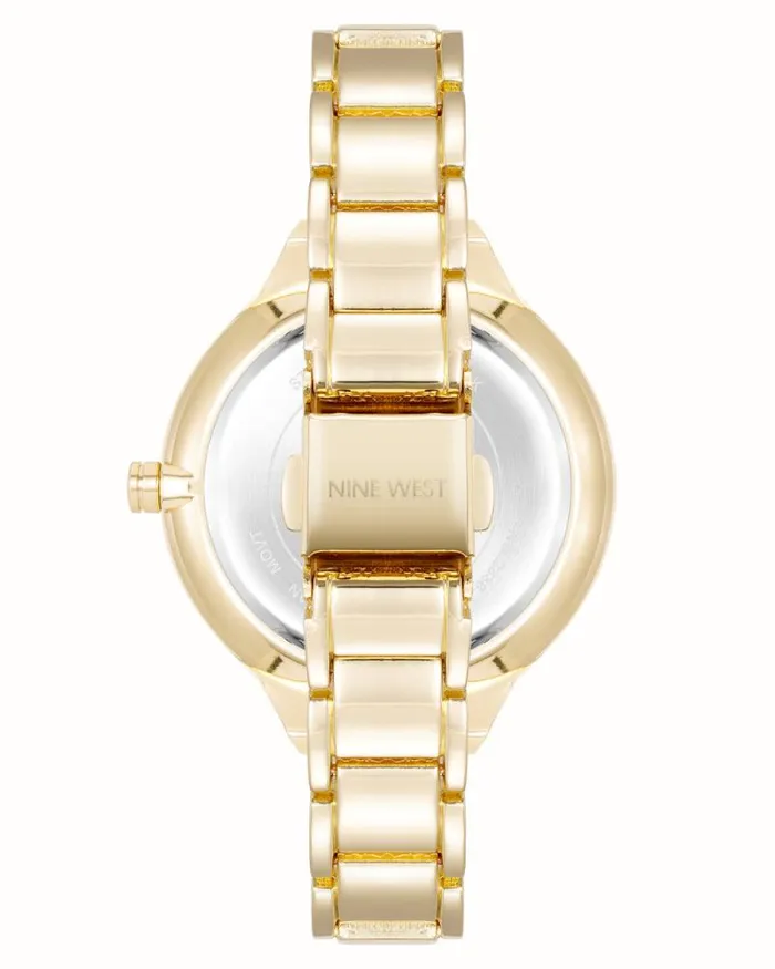 Glitter Ombre Dial Watch Blackgold Women Nine West Straps Glitter Ombre Dial Watch Blackgold Women Nine West Straps