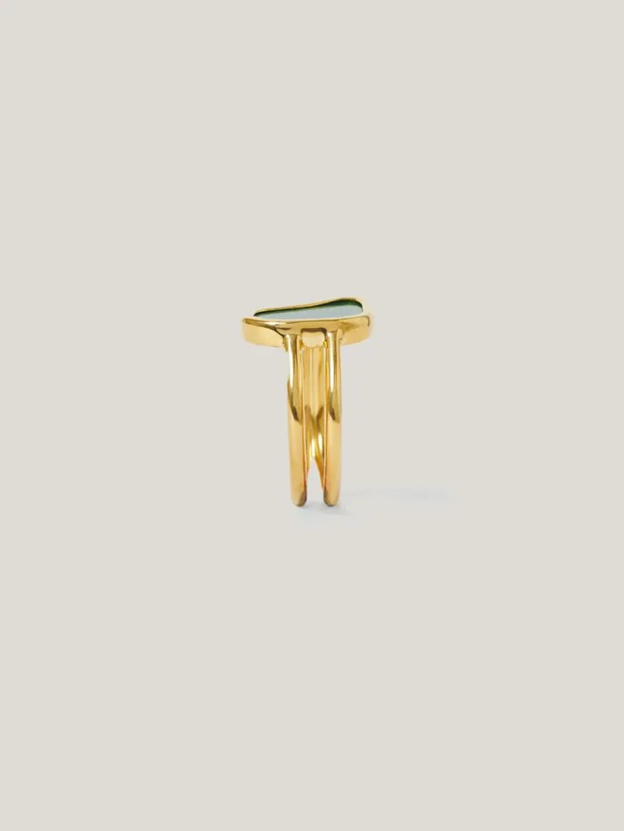Gold Vermeil Ring Gold Women Jigsaw Jewellery