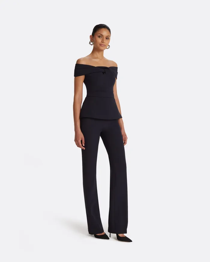 Goldie Midnight Navy Trousers Midnight Navy Women Trousers Safiyaa