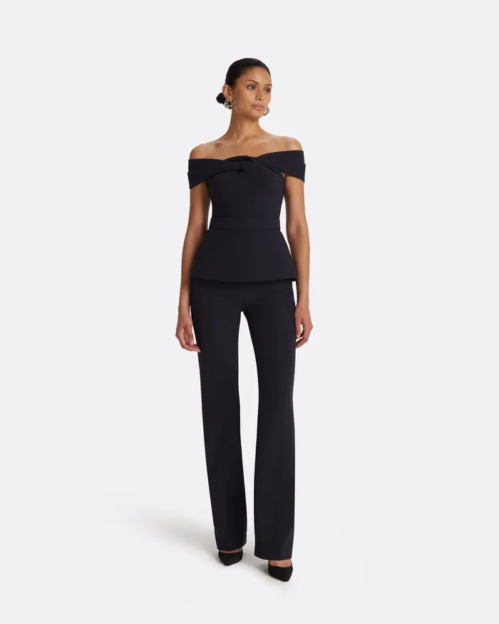 Goldie Midnight Navy Trousers Midnight Navy Women Trousers Safiyaa
