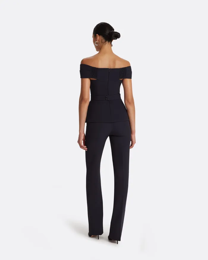 Goldie Midnight Navy Trousers Midnight Navy Women Trousers Safiyaa