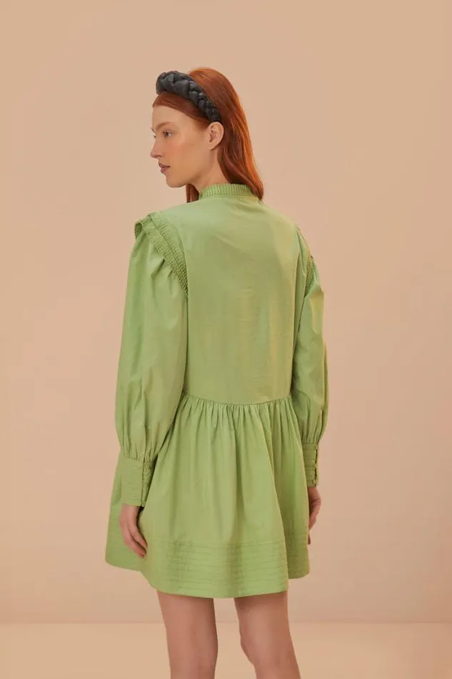 Green Open Yoke Mini Dress Women FARM Rio Mini Dresses