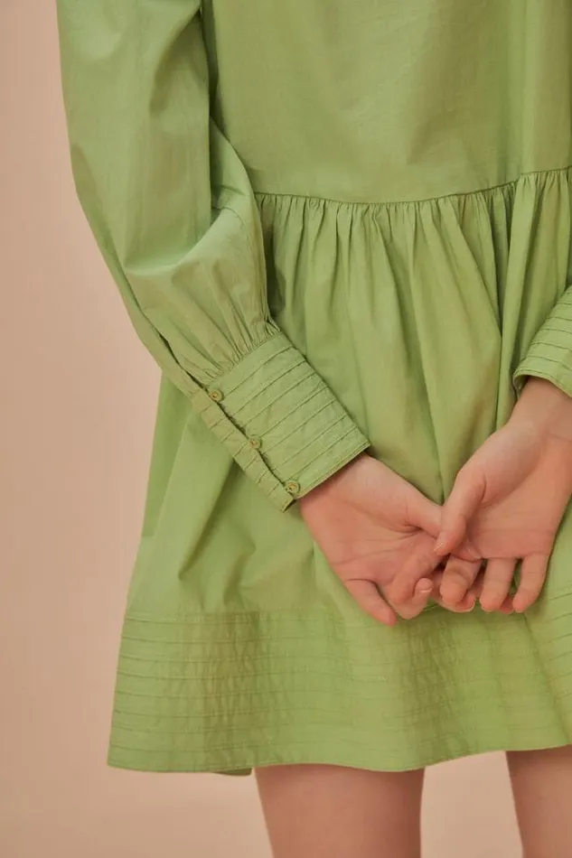 Green Open Yoke Mini Dress Women FARM Rio Mini Dresses
