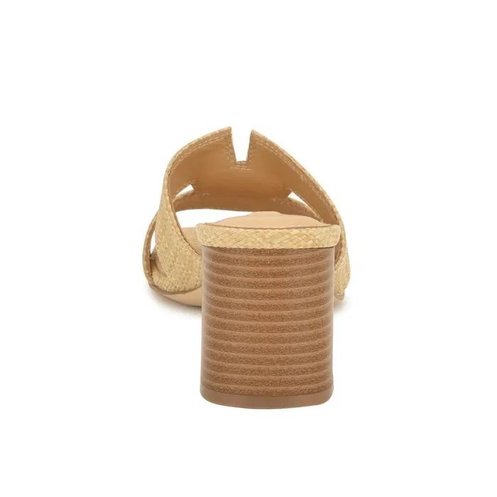 Griselda Block Heel Sandals Light Natural Raffia Women Nine West Sandals