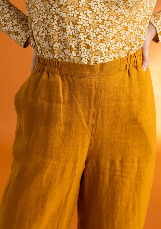 Gudrun Sjdn Asta Woven Pants In Linen Women Pants