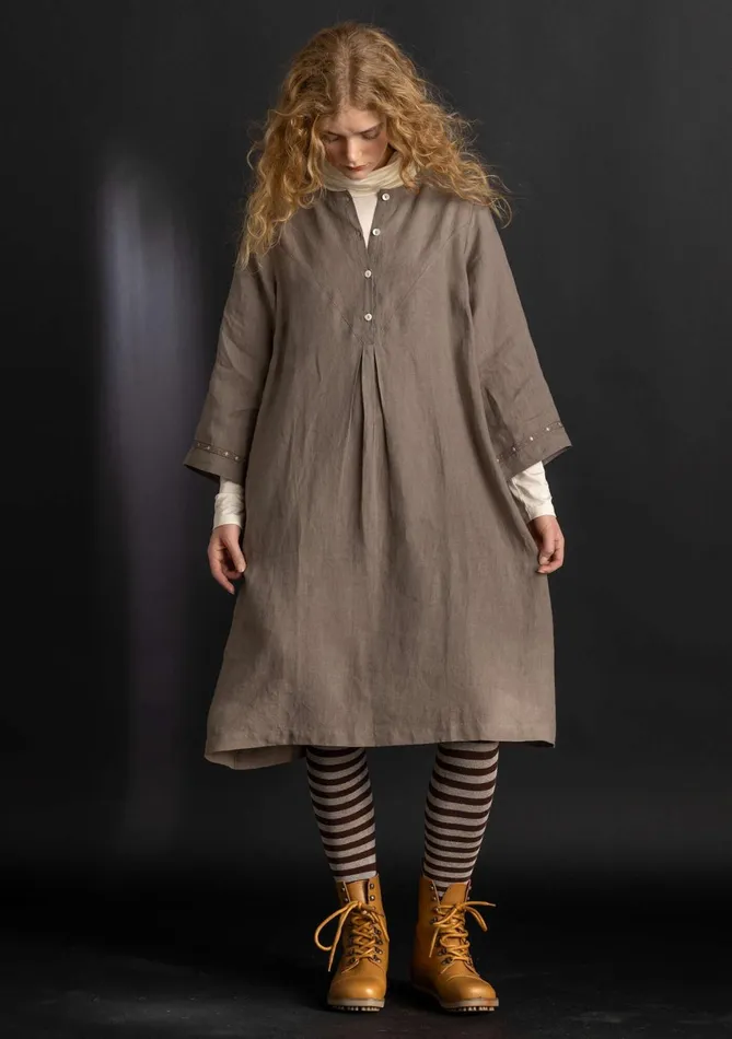 Gudrun Sjdn Woven Asta Dress In Linen Women Dresses