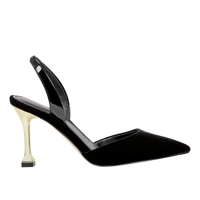 Hadya Slingback Pump Black Velvet Heels and Pumps Marc Fisher Women