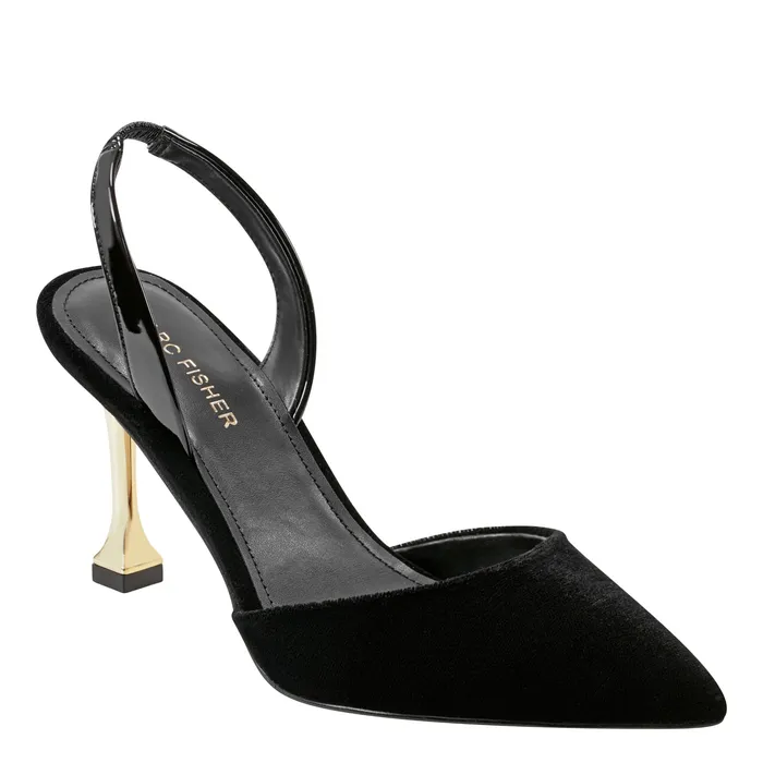 Hadya Slingback Pump Black Velvet Heels and Pumps Marc Fisher Women