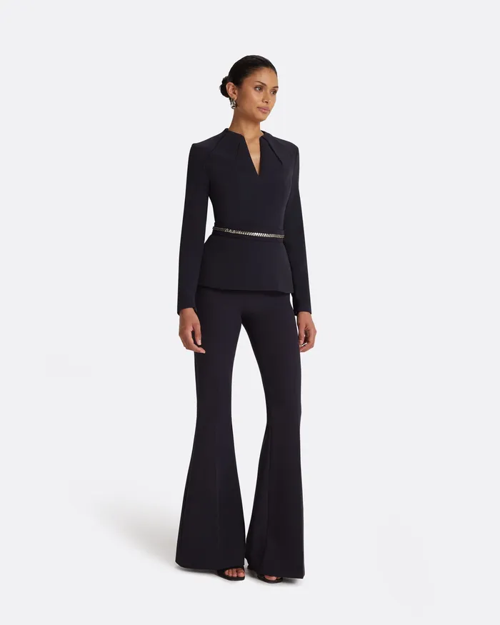 Halluana Midnight Navy Trousers Women Icons Safiyaa