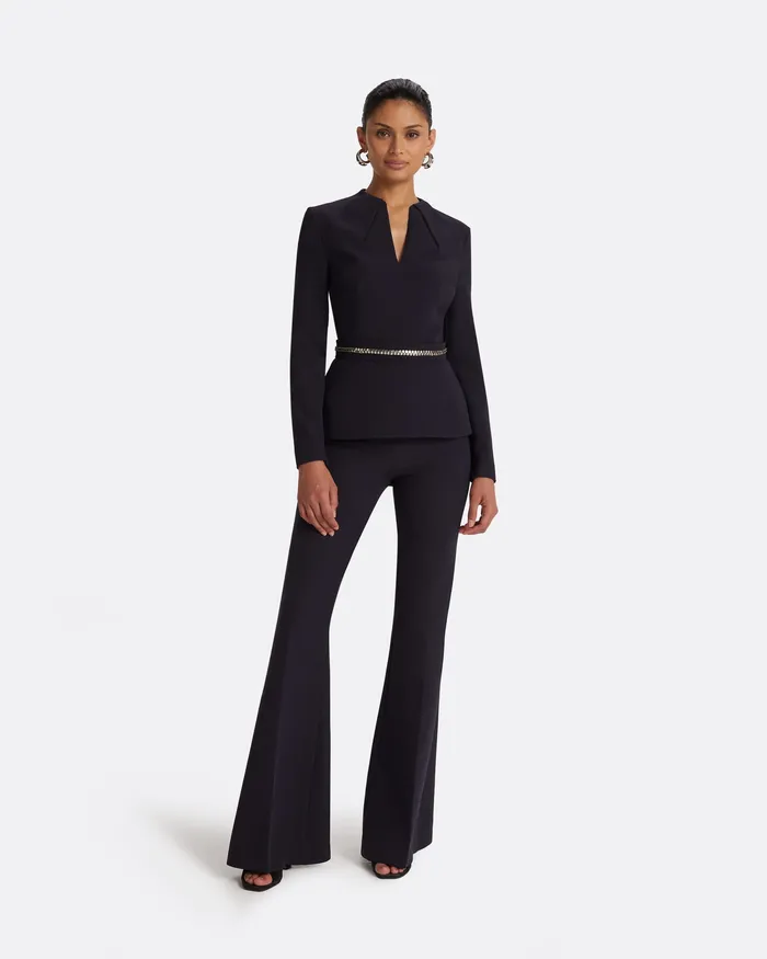 Halluana Midnight Navy Trousers Women Icons Safiyaa