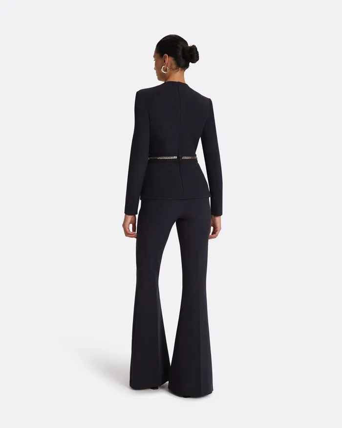 Halluana Midnight Navy Trousers Women Icons Safiyaa