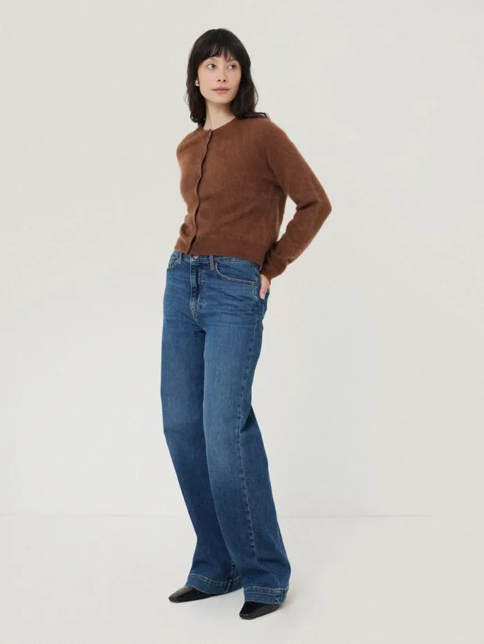 Halo Cashmere Cardigan Ginger Women Jigsaw Knitwear and Cashmere