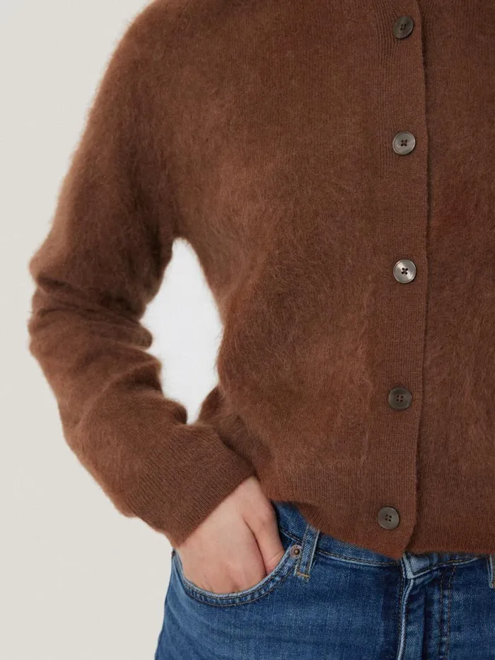 Halo Cashmere Cardigan Ginger Women Jigsaw Knitwear and Cashmere