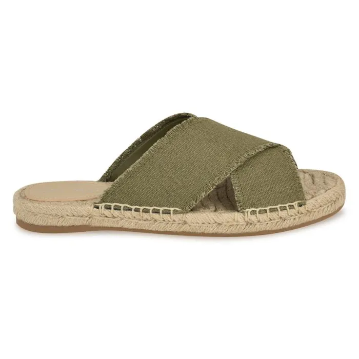 Hamden Flat Casual Sandals Medium Green Women Nine West Sandals