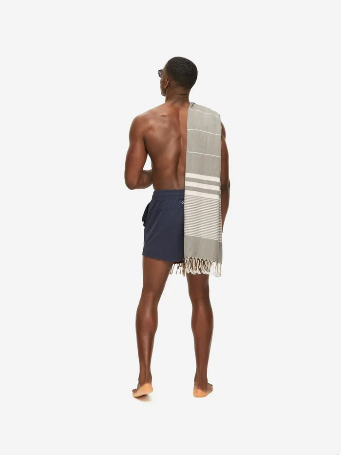 Hammam Towels MenWomen Derek Rose Hammam Towel Karinna Pure Cotton Silver