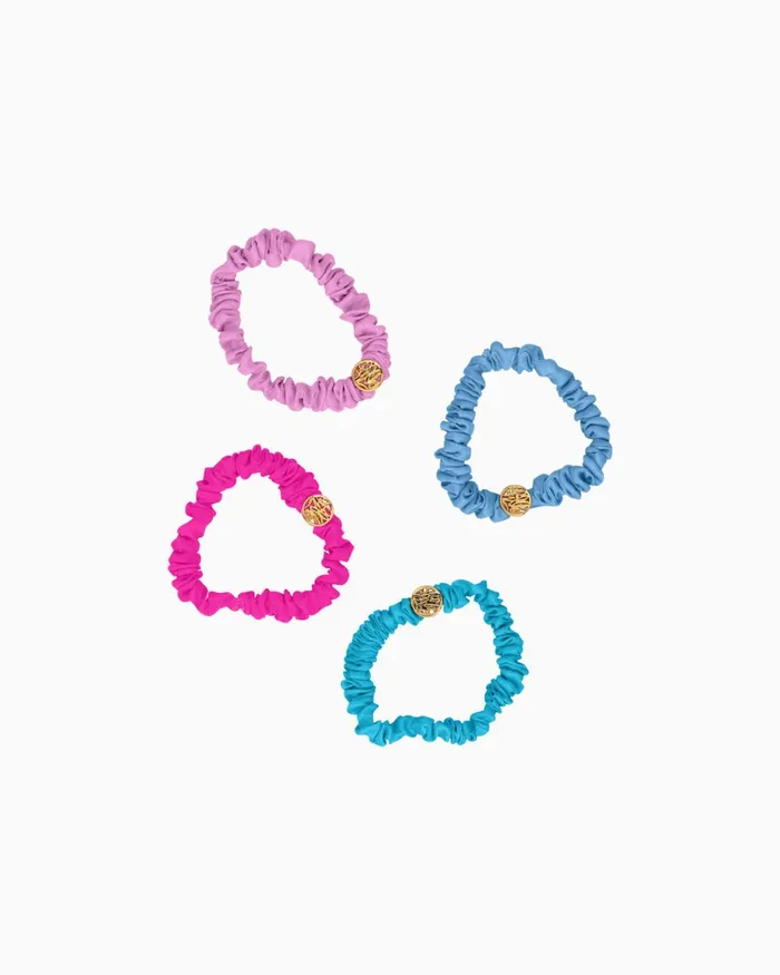 Hats and Hair WomenHome and Gifts Lilly Pulitzer Mini Scrunchie 8211 Set Of 4 Multi