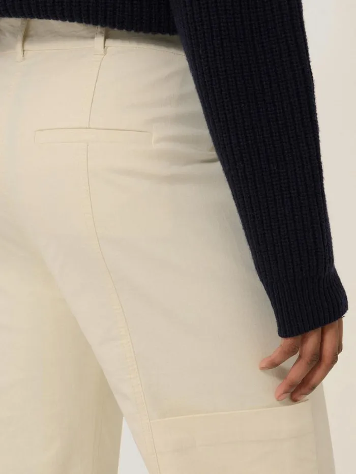 Hatton Cropped Trouser Cream Women Jigsaw Trousers