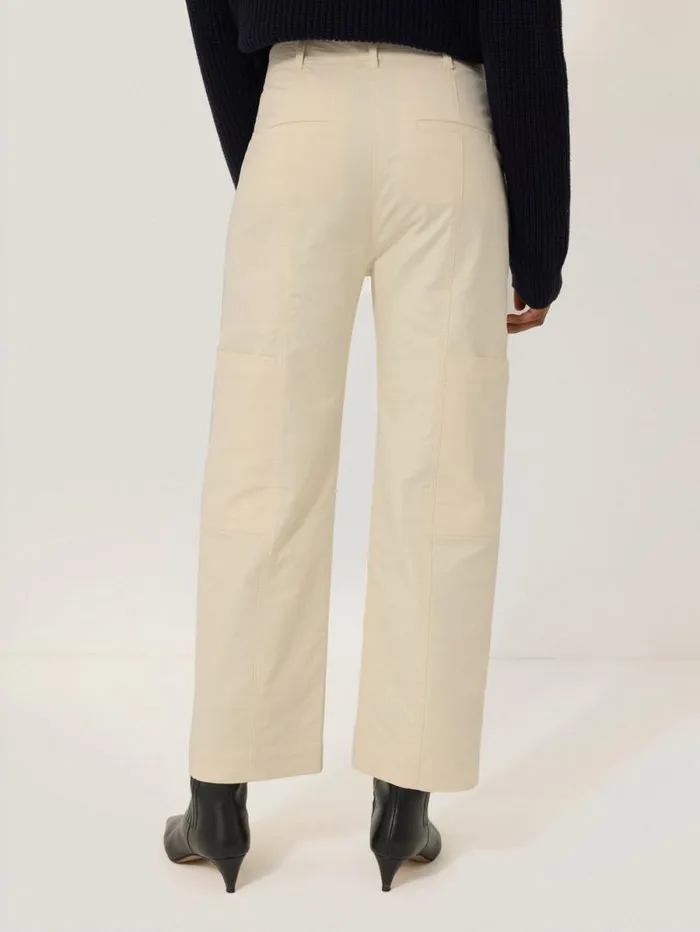Hatton Cropped Trouser Cream Women Jigsaw Trousers