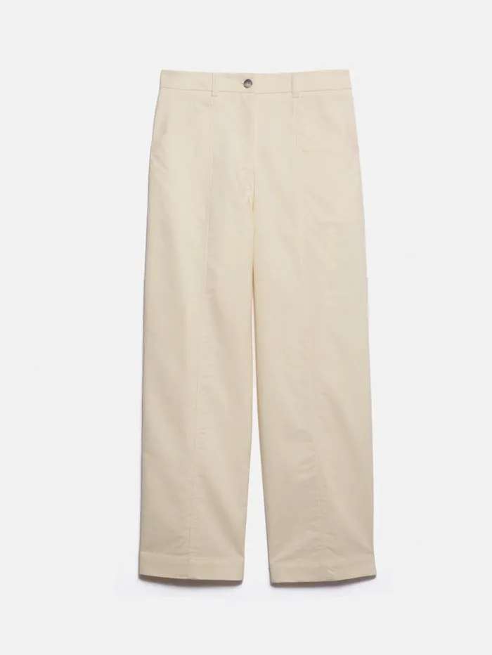 Hatton Cropped Trouser Cream Women Jigsaw Trousers