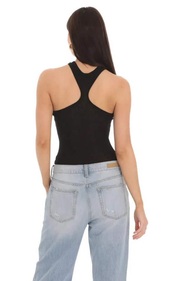 Heathered Sheer Bodysuit Black Women LUCY IN THE SKY Bodysuits Heathered Sheer Bodysuit Black Women LUCY IN THE SKY Bodysuits