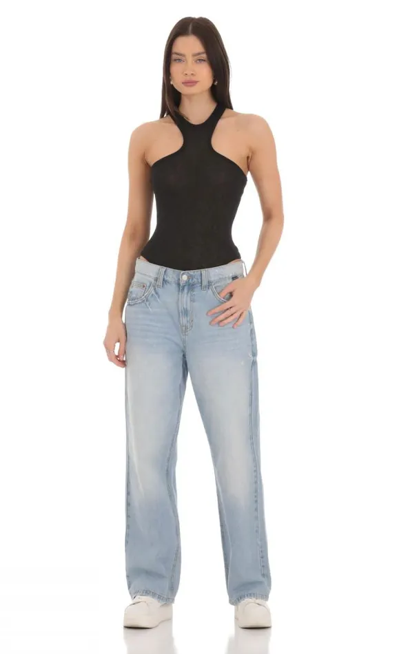 Heathered Sheer Bodysuit Black Women LUCY IN THE SKY Bodysuits Heathered Sheer Bodysuit Black Women LUCY IN THE SKY Bodysuits