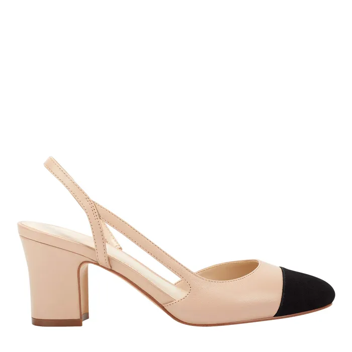 Heels and Pumps Laynie Block Heel Pump Natural Marc Fisher Women