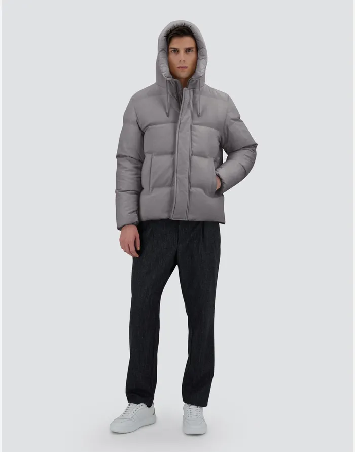 Herno BOMBER JACKET IN CASHMERE SILK AND ECOAGE Grey Men Bomber