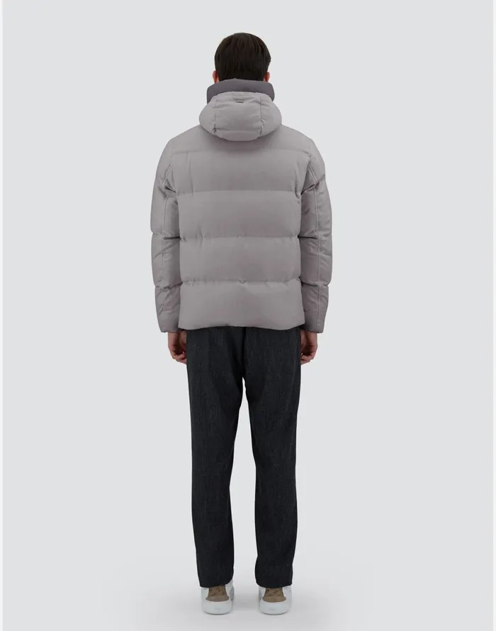 Herno BOMBER JACKET IN CASHMERE SILK AND ECOAGE Grey Men Bomber