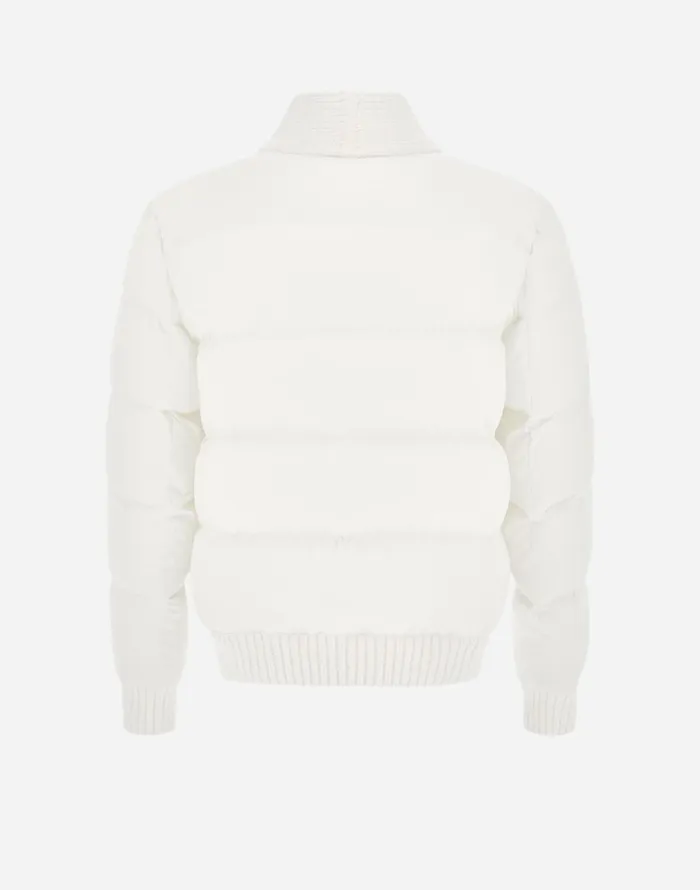 Herno CARDIGAN IN ARENDELLEKNIT White Men Short Down Jackets