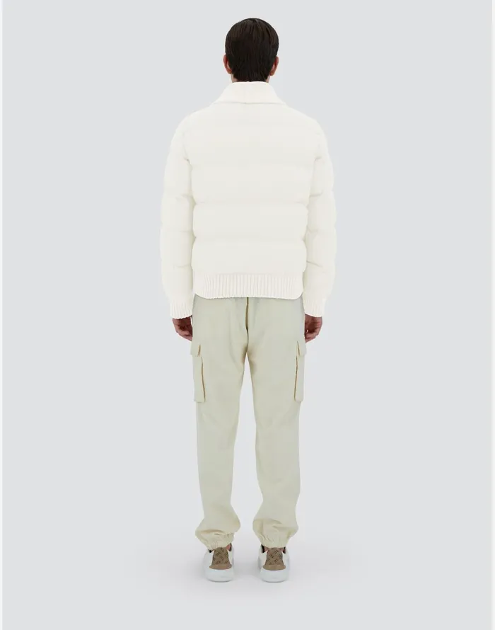 Herno CARDIGAN IN ARENDELLEKNIT White Men Short Down Jackets