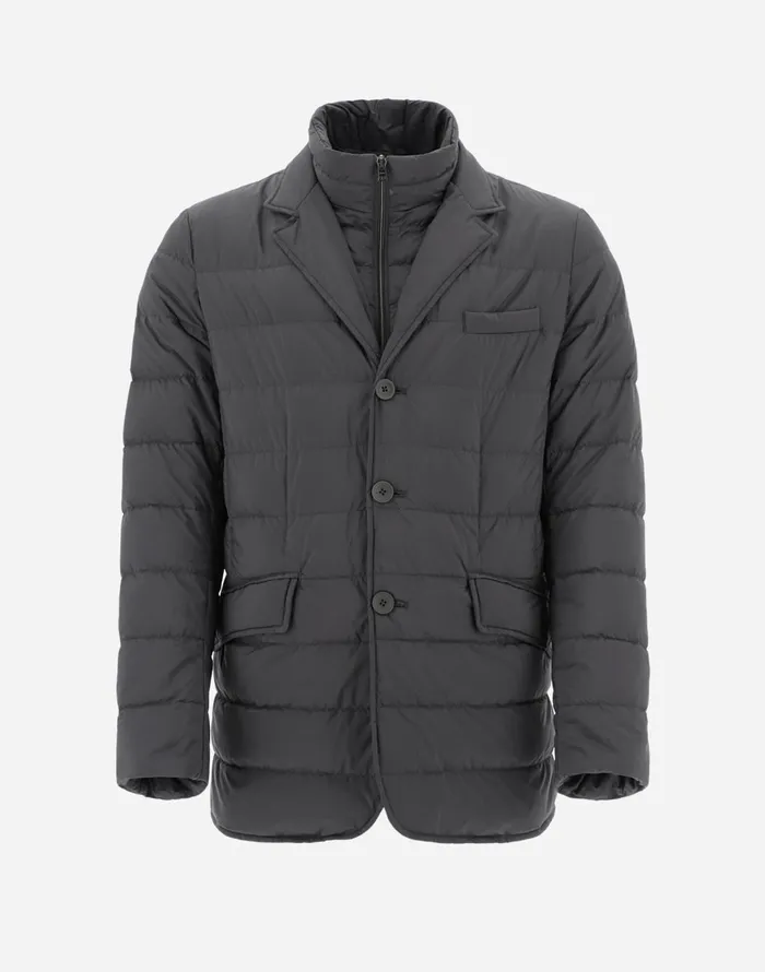 Herno GIACCA CON PIUMA LINEA LEGEND Light Grey Men Blazers