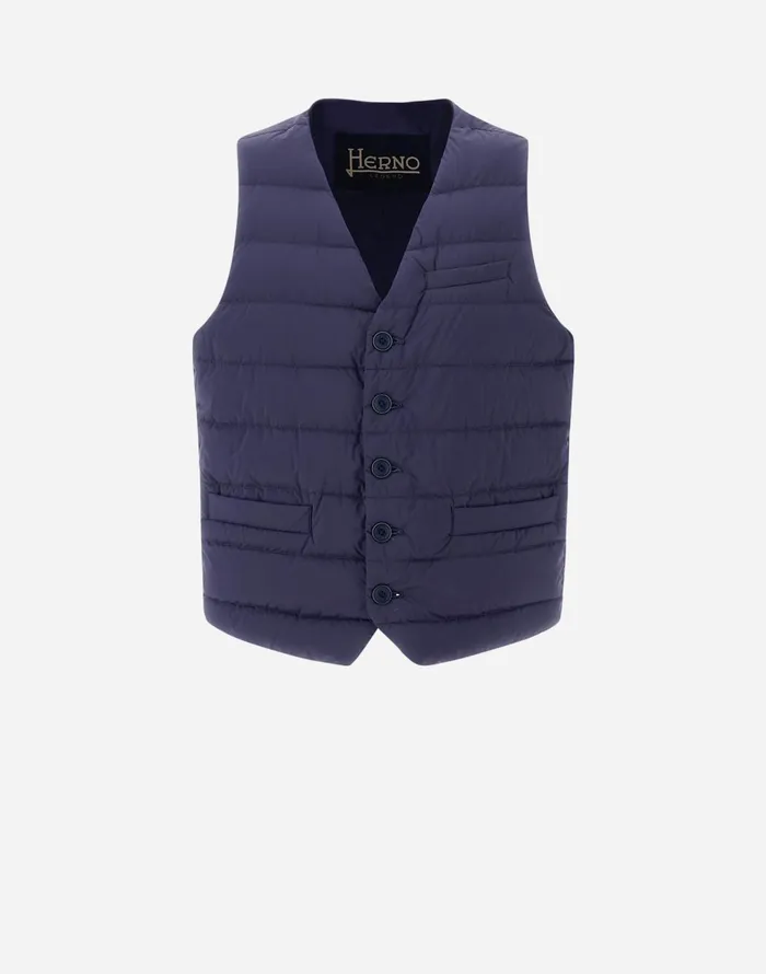 Herno GILET IMBOTTITO PIUMA LINEA LEGEND New Blue Men Vests