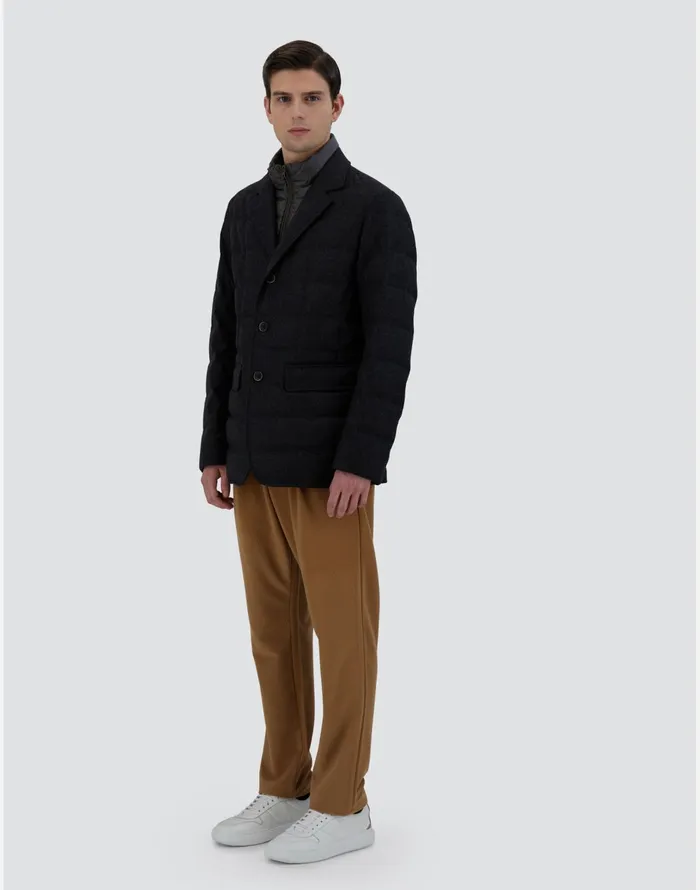 Herno GLEN PLAID WOOL and CASHMERE BLAZER Grey Men Blazers