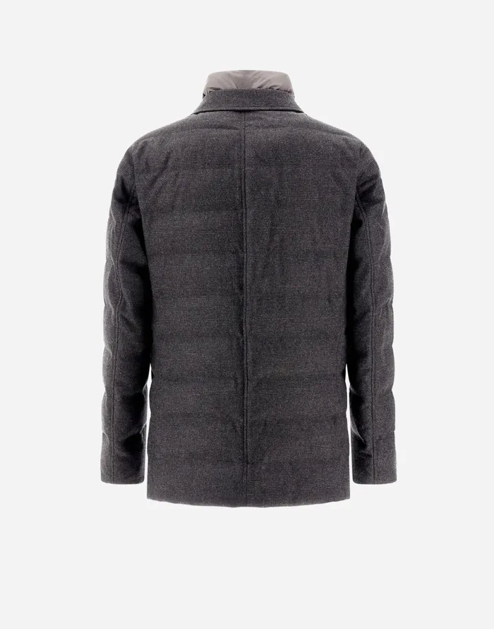 Herno GLEN PLAID WOOL and CASHMERE BLAZER Grey Men Blazers