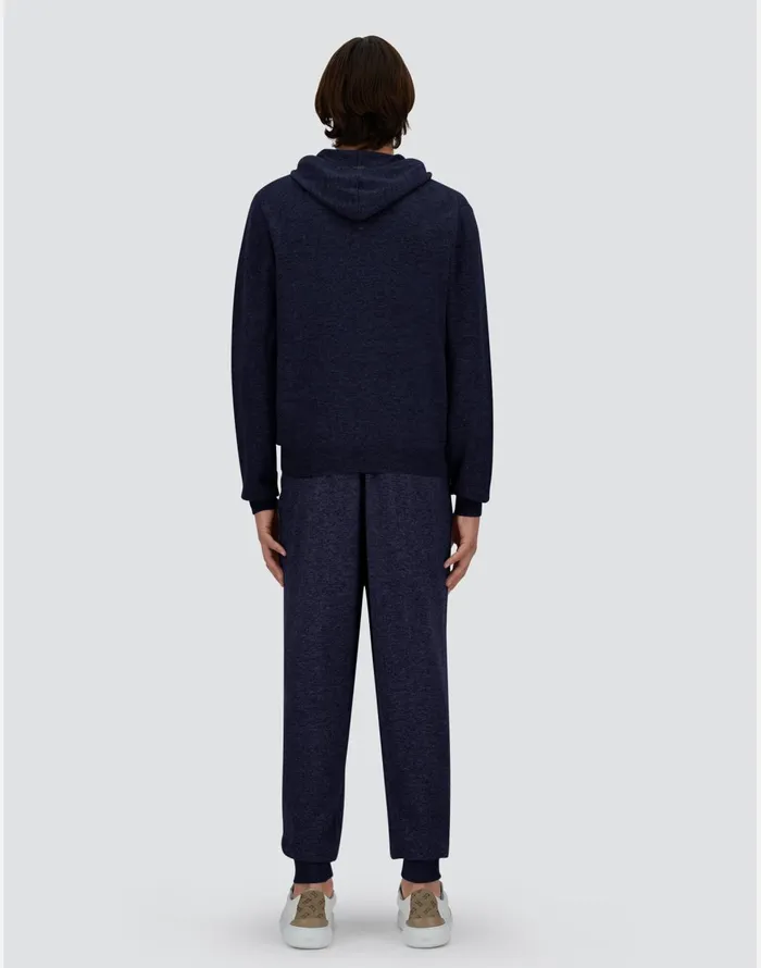 Herno IMMENSE WOOL CASHMERE SWEATSHIRT Dark Blue Men Knitwear