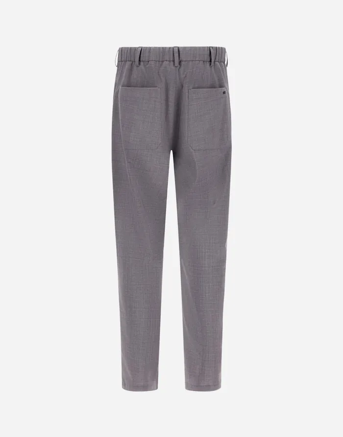 Herno LIGHT WOOL BLEND TROUSERS Grey Men Trousers