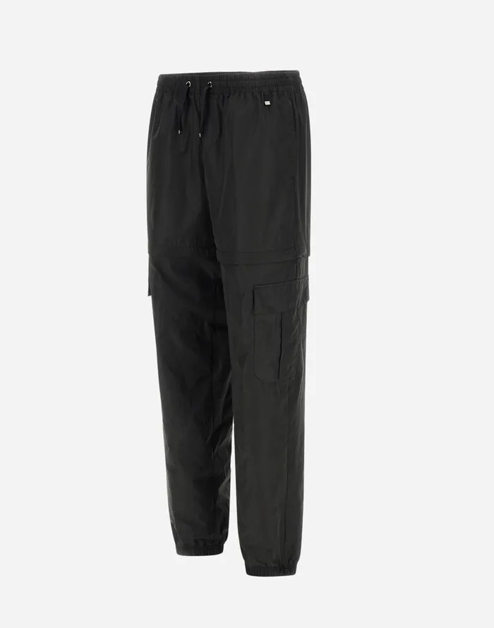 Herno NEW TECHNO TAFFETA CARGO TROUSERS Black Women Trousers