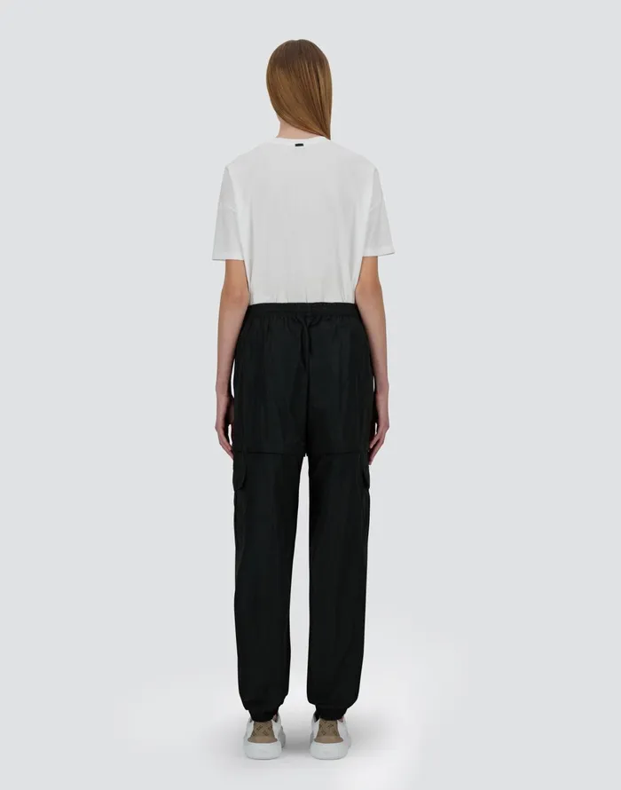 Herno NEW TECHNO TAFFETA CARGO TROUSERS Black Women Trousers
