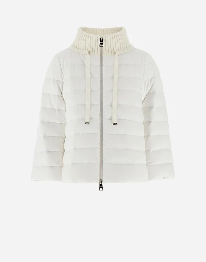 Herno RESORT CAPE IN DUSTY VELVET White Women Capes
